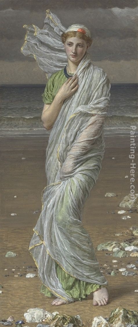 Seashells painting - Albert Joseph Moore Seashells art painting